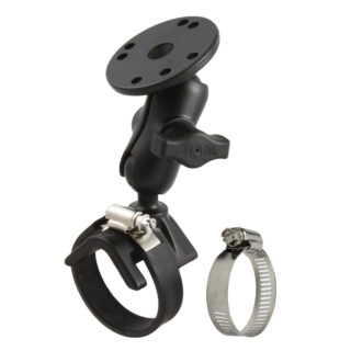 RAM® Double Ball Strap Hose Clamp Mount with Round Plate Ram Mounts RAM-B-108-A