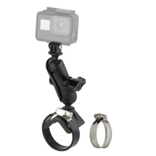 RAM® Strap Clamp Mount with Universal Action Camera Adapter Ram Mounts RAM-B-108-GOP1