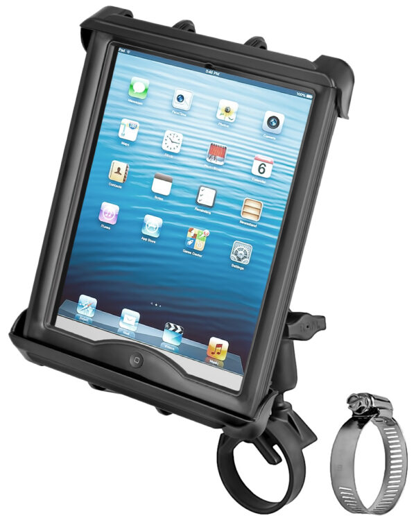 RAM Tab-Tite Mount con fascetta stringitubo per iPad con custodia più altro Ram Mounts RAM-B-108-TAB8U