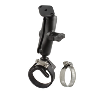 RAM Doppia Cinghia a Sfera Tubo Clamp Mount con Piastra a rombo - Media Ram Mounts RAM-B-108U-GP1