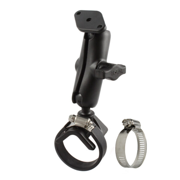 RAM Doppia Cinghia a Sfera Tubo Clamp Mount con Piastra a rombo - Media Ram Mounts RAM-B-108U-GP1