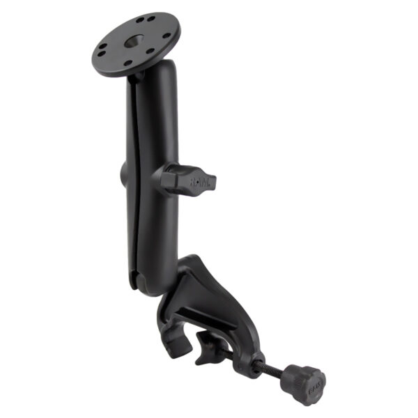 RAM® Double Ball Yoke Clamp Mount with Round Plate Ram Mounts RAM-B-121-C-202