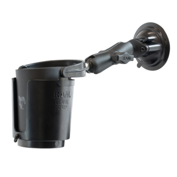 RAM® Level Cup™ 16oz Drink Holder with RAM® Twist-Lock™ Suction Cup Ram Mounts RAM-B-132SC
