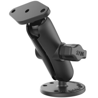 RAM® Universal Drill-Down Double Ball Mount with Diamond 2-Hole Plate Ram Mounts RAM-B-138