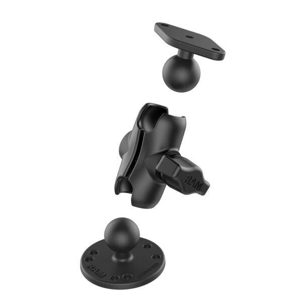 RAM® Universal Drill-Down Double Ball Mount with Diamond 2-Hole Plate Ram Mounts RAM-B-138-A - immagine 2