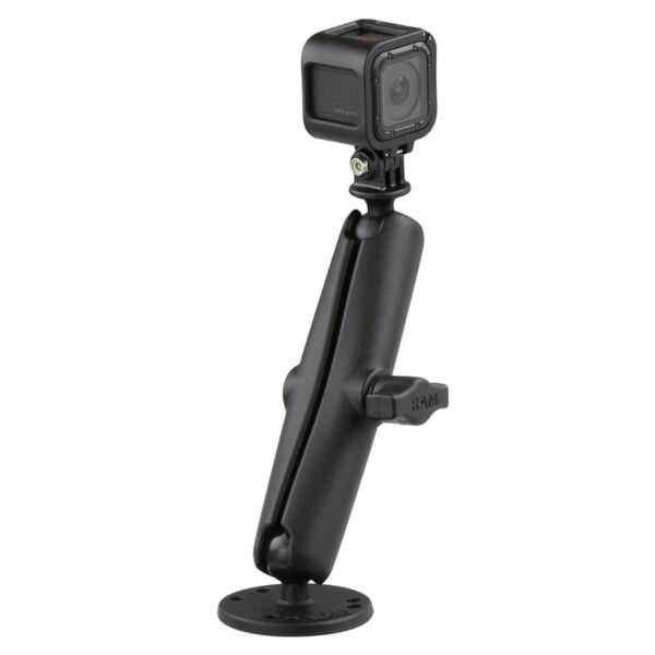 RAM Drill-Down Mount con Braccio a Doppia Presa con Adattatore per Action Camera Ram Mounts RAM-B-138-C-GOP1 - immagine 2
