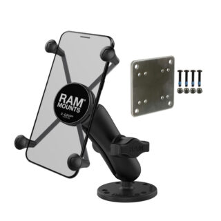 RAM® X-Grip® Phone Mount with Drill-Down Base & Backer Plate Ram Mounts RAM-B-138-UN7-225BU