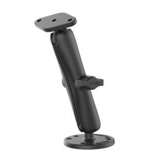 RAM Double Ball Drill-Down Mount with Diamond Plate - Long Ram Mounts RAM-B-138U-C