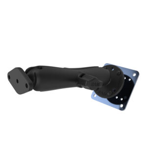 RAM® Double Ball Drill-Down Mount with Diamond Plate & Backer Plate Ram Mounts RAM-B-138U-C-INT1