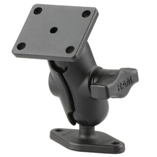 RAM Doppio Montaggio a Sfera con Piastre AMPS a 2 e 4 Fori - Corto Ram Mounts RAM-B-140U-A
