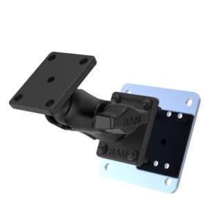 RAM® Drill-Down Double Ball Mount with AMPS Plate & Backing Plate Ram Mounts RAM-B-141-A-BPU