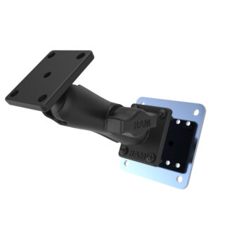 RAM® Drill-Down Double Ball Mount with AMPS Plate & Backing Plate Ram Mounts RAM-B-141-BPU
