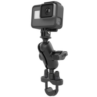 RAM® Handlebar U-Bolt Double Ball Mount with Action Camera Adapter Ram Mounts RAM-B-149Z-A-GOP1