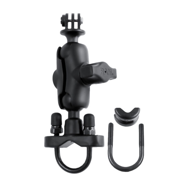 RAM® Handlebar U-Bolt Double Ball Mount with Action Camera Adapter Ram Mounts RAM-B-149Z-A-GOP1 - immagine 3