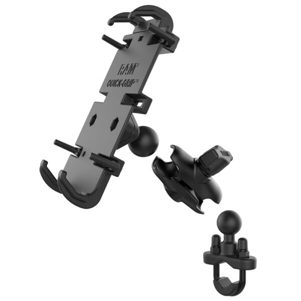 RAM® Quick-Grip™ XL Phone Mount with Handlebar U-Bolt Base Ram Mounts RAM-B-149Z-A-PD4 - immagine 2