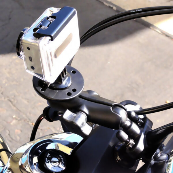RAM® Handlebar U-Bolt Double Ball Mount 1/4"-20 Threaded Stud Ram Mounts RAM-B-149Z-C1 - immagine 2