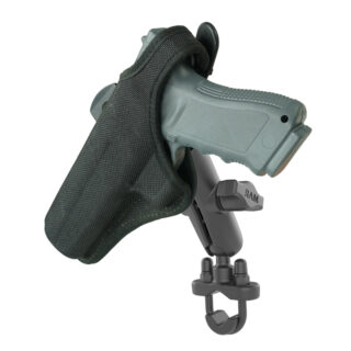 RAM® Handlebar U-Bolt Double Ball Mount with Gun Holster Clip Ram Mounts RAM-B-149Z-GUN1