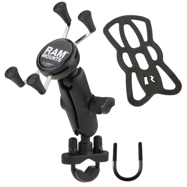 RAM® X-Grip® Phone Mount with Handlebar U-Bolt Base Ram Mounts RAM-B-149Z-UN7 - immagine 2
