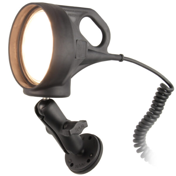 RAM Doppia Sfera Magnetica con Faretto LED Ram Mounts RAM-B-152-339