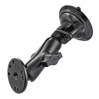 RAM® Twist-Lock™ Suction Cup Double Ball Mount with Round Plate Ram Mounts RAM-B-166-202