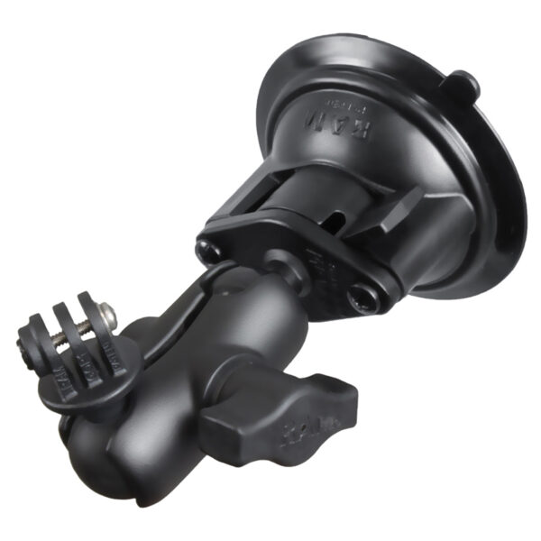 RAM® Twist-Lock™ Suction Cup Mount with Universal Action Camera Adapter Ram Mounts RAM-B-166-A-GOP1 - immagine 3