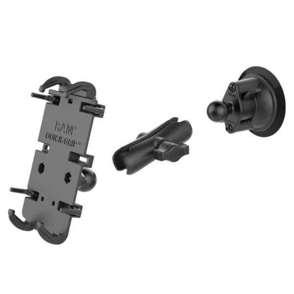 Supporto Ram Mounts RAM-B-166-PD4-2QCCIGU per CELLULARI oltre 6" e con caricabatterie accendisigari USB. - immagine 3