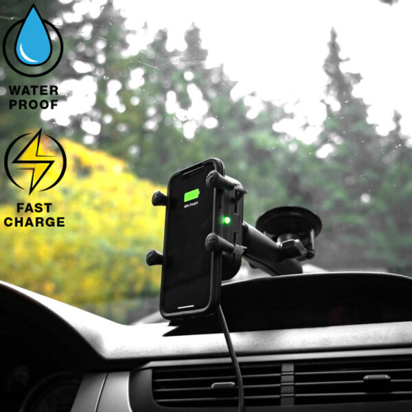RAM® Tough-Charge™ Waterproof Wireless Charging Suction Cup Mount Ram Mounts RAM-B-166-UN12W - immagine 6