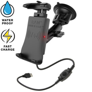 RAM® Quick-Grip™ Waterproof Wireless Charging Suction Cup Mount Ram Mounts RAM-B-166-UN14W