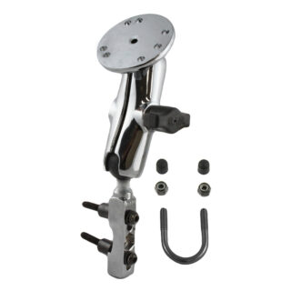 RAM Supporto per serbatoio freno/frizione per moto cromato con piastra tonda Ram Mounts RAM-B-174CH-202U
