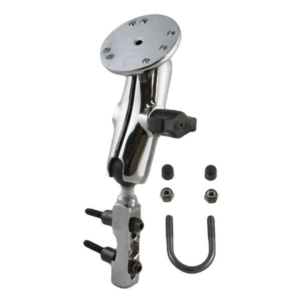RAM Supporto per serbatoio freno/frizione per moto cromato con piastra tonda Ram Mounts RAM-B-174CH-202U