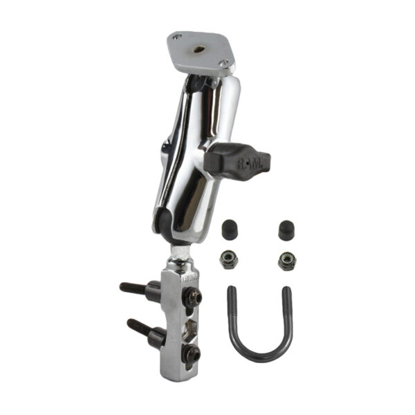 RAM Supporto per serbatoio freno/frizione per moto cromato con piastra a rombo Ram Mounts RAM-B-174CHU