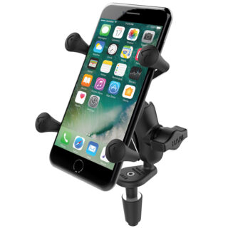 RAM® X-Grip® Phone Holder with Motorcycle Fork Stem Base Ram Mounts RAM-B-176-A-UN7