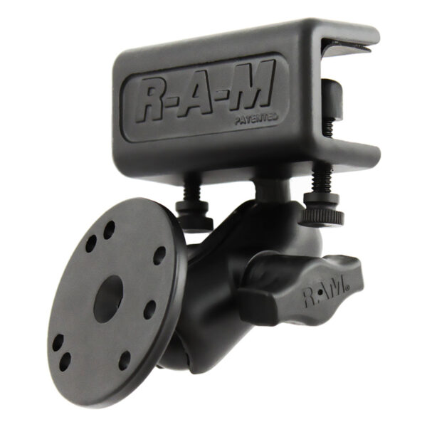 RAM Morsetto di protezione antiabbagliamento Doppio montaggio a sfera con piastra tonda Ram Mounts RAM-B-177-202U