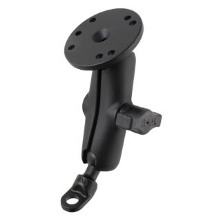 RAM® Double Ball Mount with 9mm Angled Bolt Head Adapter and Round Plate Ram Mounts RAM-B-180-202U
