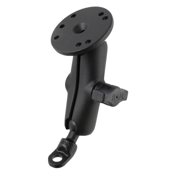 RAM® Double Ball Mount with 9mm Angled Bolt Head Adapter and Round Plate Ram Mounts RAM-B-180-202U