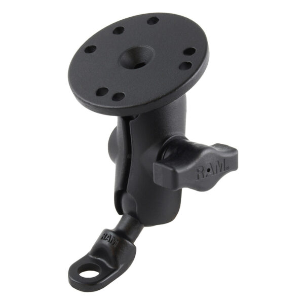 RAM 9mm Angolato Bolt Head Adattatore con Piastra Tonda - Corto Ram Mounts RAM-B-180-A-202U