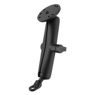 RAM Supporto adattatore a testa di bullone angolato da 9 mm con piastra rotonda - Lunga Ram Mounts RAM-B-180-C-202U