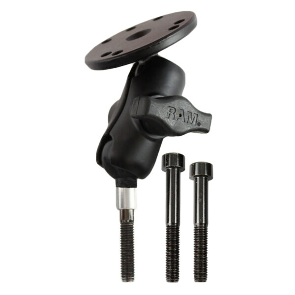 RAM Supporto Morsetto Manubrio con Bulloni M8 e Piastra Tonda - Corto Ram Mounts RAM-B-186-A-202U