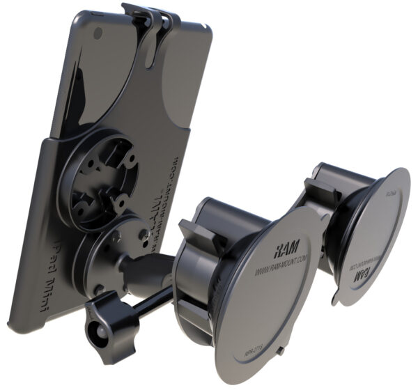 RAM EZ-Roll'r con RAM Twist-Lock Doppia Ventosa per iPad mini 1-3 Ram Mounts RAM-B-189-AP14-ALA1-KRU - immagine 2