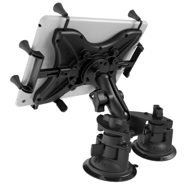 RAM X-Grip con RAM Twist-Lock Pivot con Ventosa per Tablet da 9"-11" Ram Mounts RAM-B-189-PIV1-UN9-KRU - immagine 3