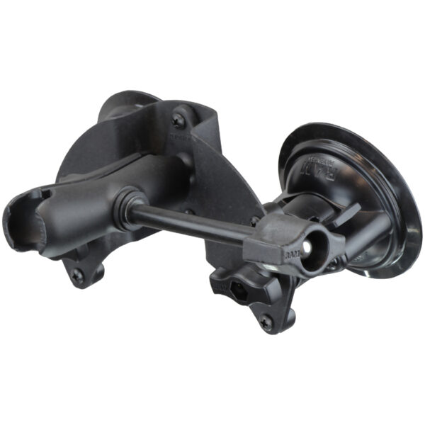 RAM Base a ventosa pivot Twist-Lock con braccio a presa e manopola lunga Ram Mounts RAM-B-189B-PIV1-201-ALA1-KRU
