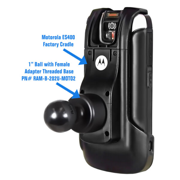 Adattatore a sfera filettato femmina RAM per Motorola ES400, MC45 e TC55 Ram Mounts RAM-B-202U-MOTO2 - immagine 2