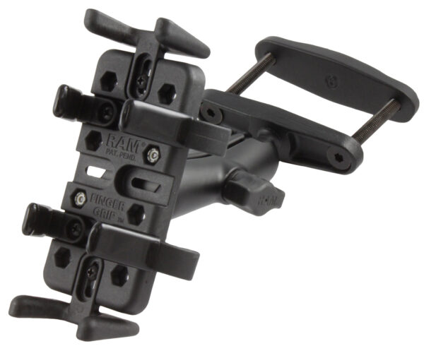 Supporto universale Finger*Grip a dito RAM con montaggio a morsetto per palo quadrato da 3" Ram Mounts RAM-B-247-3-UN4U