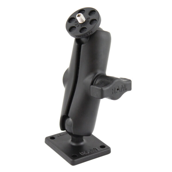 RAM Doppio supporto a sfera con piastra AMPS e adattatore per action cam da 1/4"-20 Ram Mounts RAM-B-347-366U