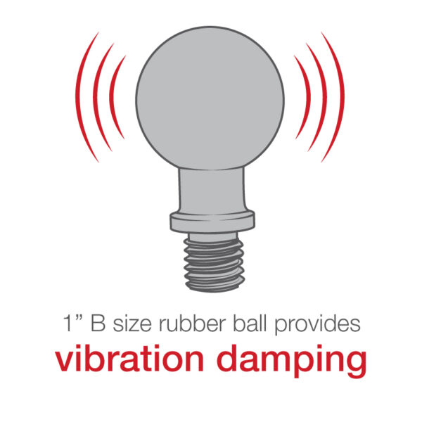 RAM® Ball Adapter with M10 X 1.25" Threaded Post Ram Mounts RAM-B-349 - immagine 4