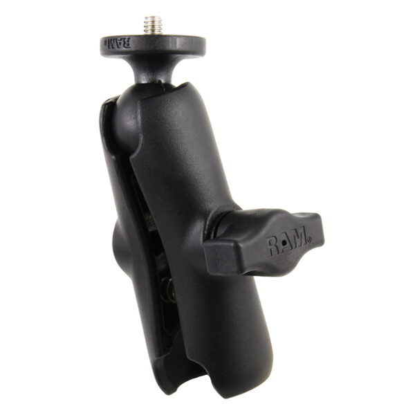 RAM Braccio a Doppia Presa con Adattatore per Action Camera da 1/4"-20 Ram Mounts RAM-B-366-201U