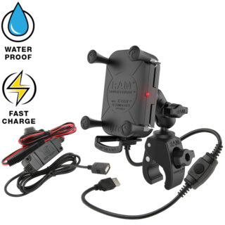 RAM® Tough-Charge™ Waterproof Wireless Charging Mount with Tough-Claw™ Ram Mounts RAM-B-400-A-UN12W-V7M