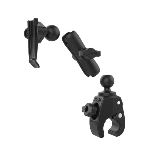 RAM Tough-Claw Small Clamp Mount con Garmin Spine Clip Holder Ram Mounts RAM-B-400-GA76U - immagine 3