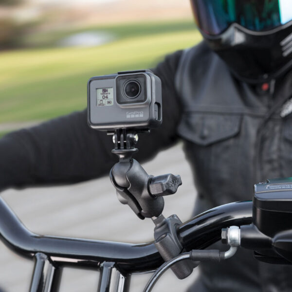 RAM Torque Base per guida grande con adattatore universale per action cam Ram Mounts RAM-B-408-112-15-A-GOP1U - immagine 3