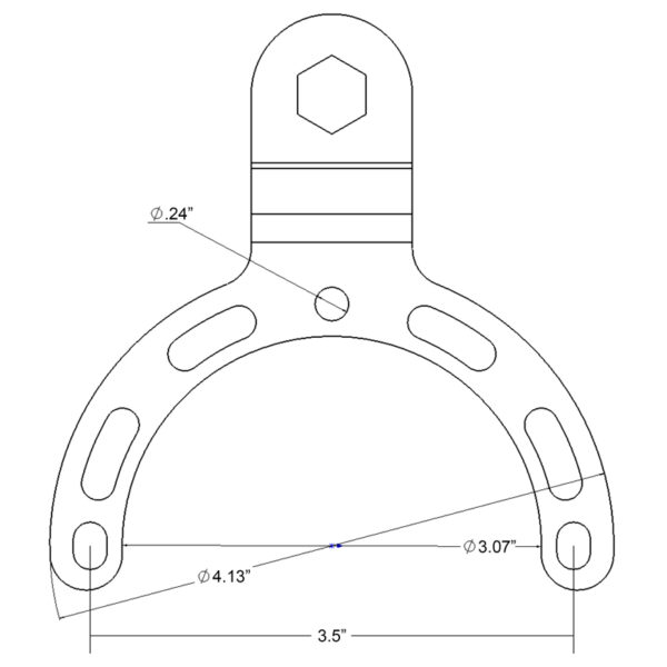 RAM Supporto per serbatoio di gas piccolo con piastra a rombo Ram Mounts RAM-B-410-A-238U - immagine 2